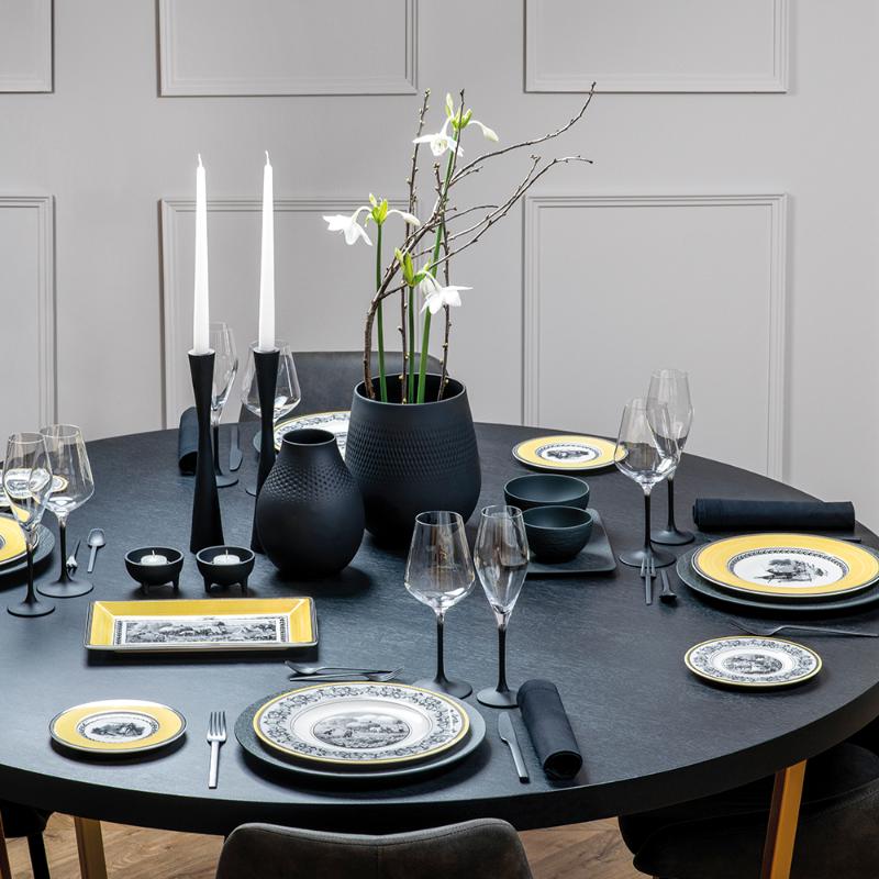 Villeroy & Boch Manufacture Rock Rödvinsglas 4-pack Klar/Svart fot