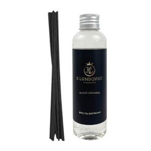 K. Lundqvist Stockholm Black Cashmere refill doftpinnar 150 ml