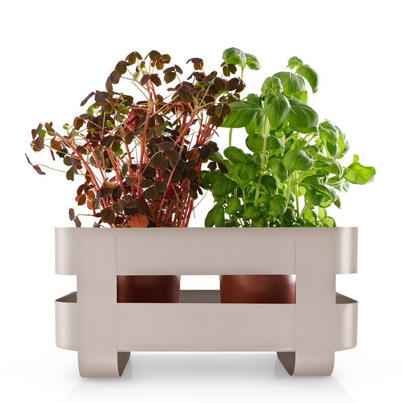 Eva Solo Självvattnande örtkruka stål sand