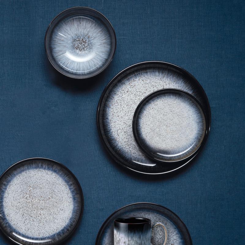 Denby Halo Tallrik Coupe 26 cm 4-pack Blå-svart