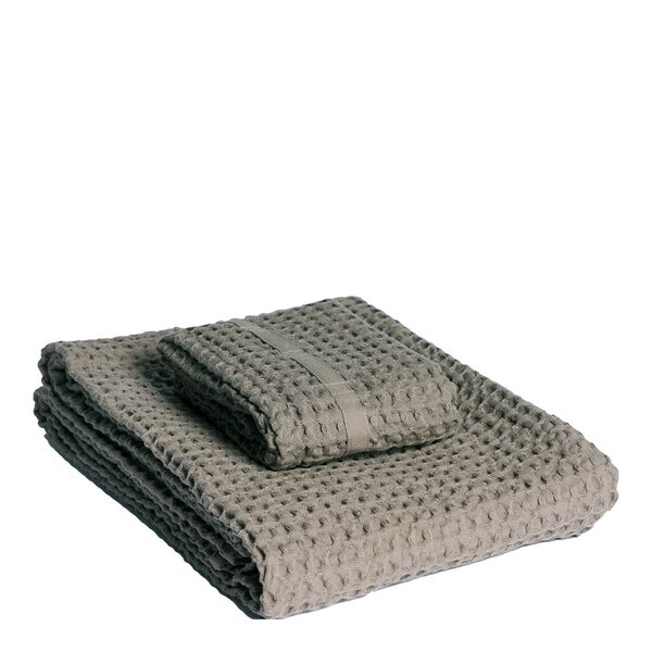 The Organic Company Big Waffle set med handduk och badlakan clay