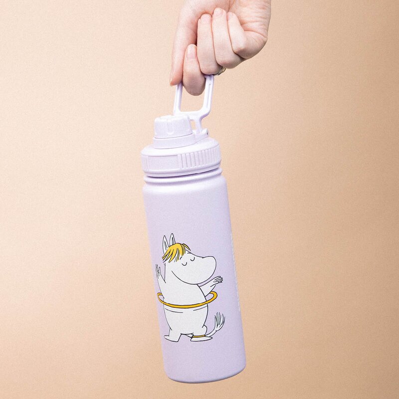 Nordicbuddies Mumin termoflaska 0,55 L Snorkfröken dansar lila