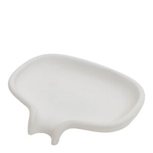 Bosign Flow tvålfat med avrinning 14 cm betong vit