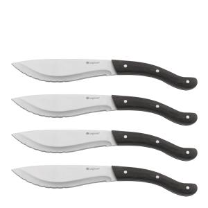 Legnoart Tomahawk Steakkniv 4-pack Pakkaträ mörk