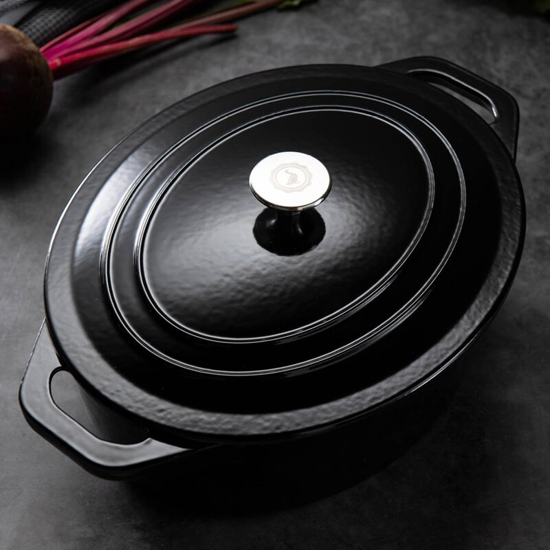 Anders Petter Stenfors Gjutjärnsgryta oval 6,3 L Svart