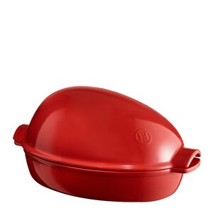 Emile Henry Stekgryta med lock 9 L röd