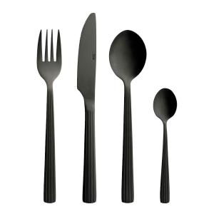Aida Raw Bestick 48 del set Mattsvart  