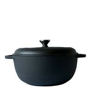 Satake Gjutjärnsgryta mattemaljerad 6 L Mattsvart
