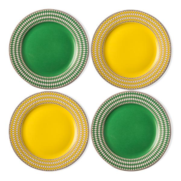 Pols Potten Chess Assiett 4-pack 19,3 cm