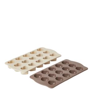 Anders Petter Chokladformar Silikon 2-pack (Hjärtan/snäckor) Brun