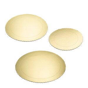 Modern House bAYk tårtfat set 3 delar 20/25/30 cm guld