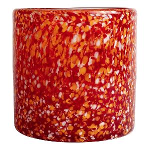 ByOn Calore Ljuslykta 15x15 cm Röd/Orange
