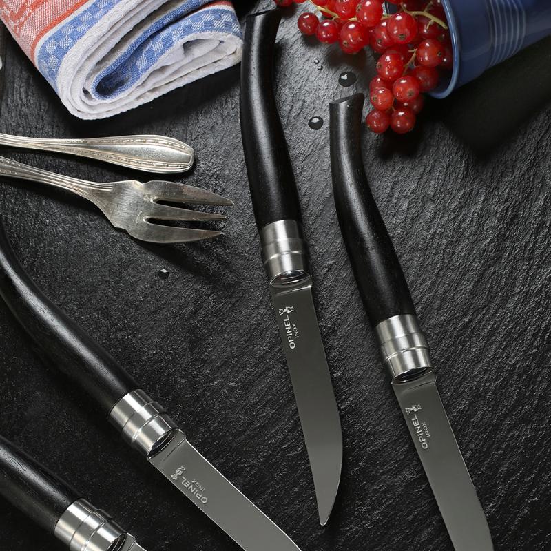 Opinel Table Bois Table Chic knivar 4-pack ebenholts