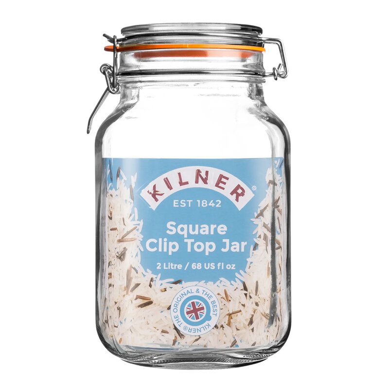 Kilner Clip Top Burk Fyrkantig 2 L Bygellock