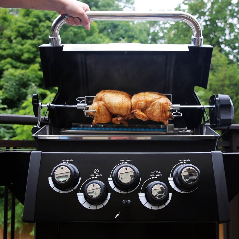 Broil King Royal 390 Shadow gasolgrill med rotisserie och sidobrännare