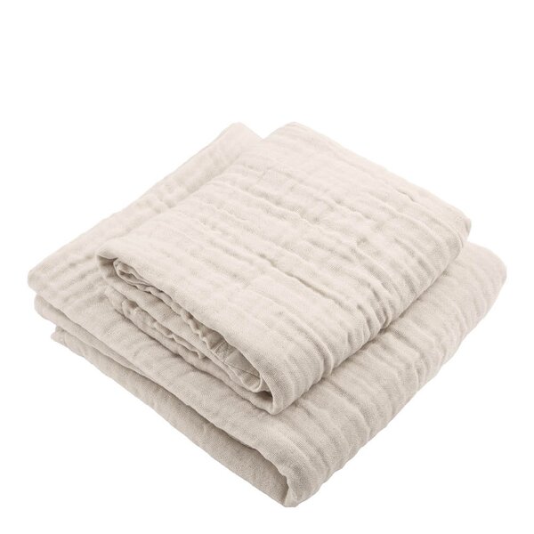 The Organic Company FINE set med badlakan och handduk stone