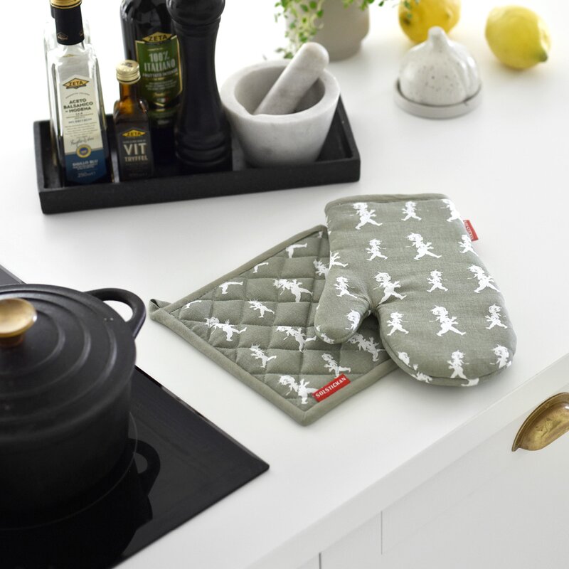 SOLSTICKAN Grytlapp 22 cm grön