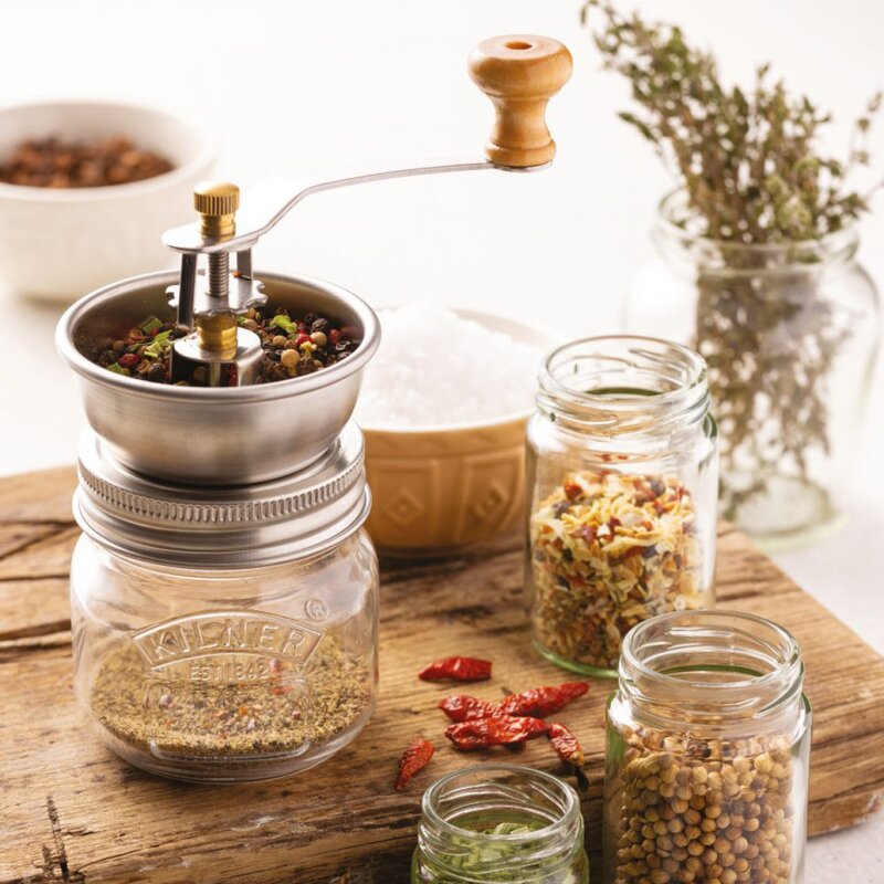 Kilner Kryddkvarn 20 cm klar/silver