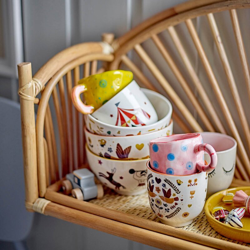 Bloomingville MINI Nini mugg 10?cl rosa/blå/röd