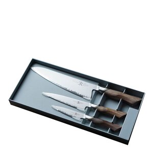 Ryda Knives A30 startset 3 delar kockkniv, allkniv & skalkniv valnöt/stål