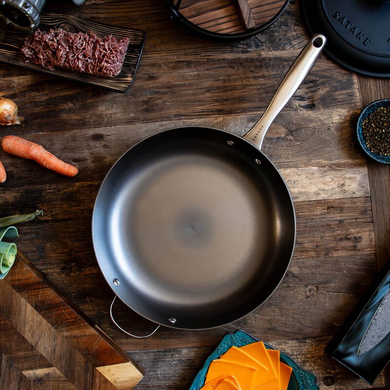 Satake Pure Pan stekpanna 32 cm gjutjärn nitrering