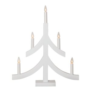 Star Trading Pagod adventsljusstake gran 5 ljus vit