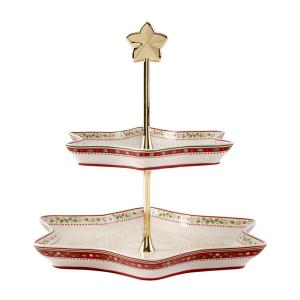 Villeroy & Boch Winter Bakery Delight våningsfat med fot 2 våningar 25,5 cm
