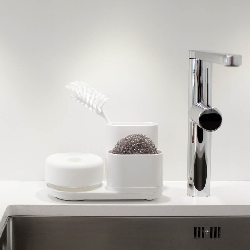 Bosign Do-Dish diskmedelspump & diskställ 13 cm vit