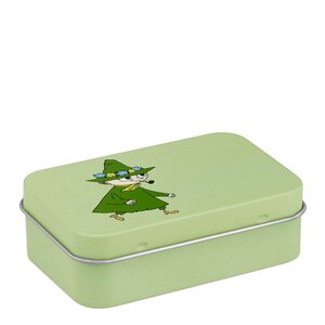 Muurla Mumin plåtburk Snusmumriken 10x6,5 cm grön