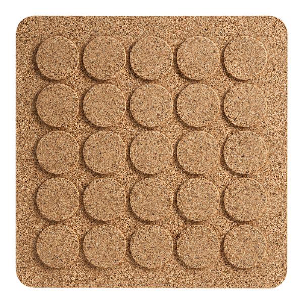 Grytunderlägg Kork 20x20 cm Natur