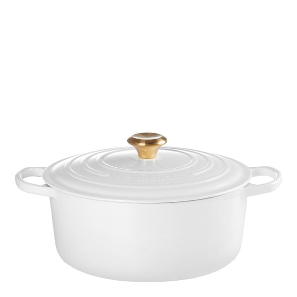 Le Creuset Signature gjutjärnsgryta rund 28 cm 6,7 L White