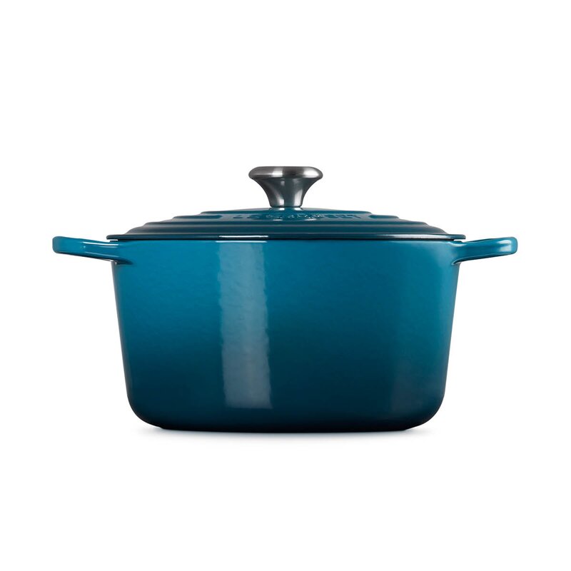 Le Creuset Signature Gjutjärnsgryta rund 26 cm 6,3 L deep teal