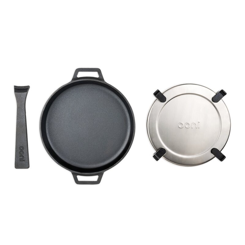 Ooni Skillet stekpanna 25 cm gjutjärn med ställ