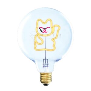 Elements Lighting MITB glödlampa LED 17 cm Lucky Cat bärnsten/röd