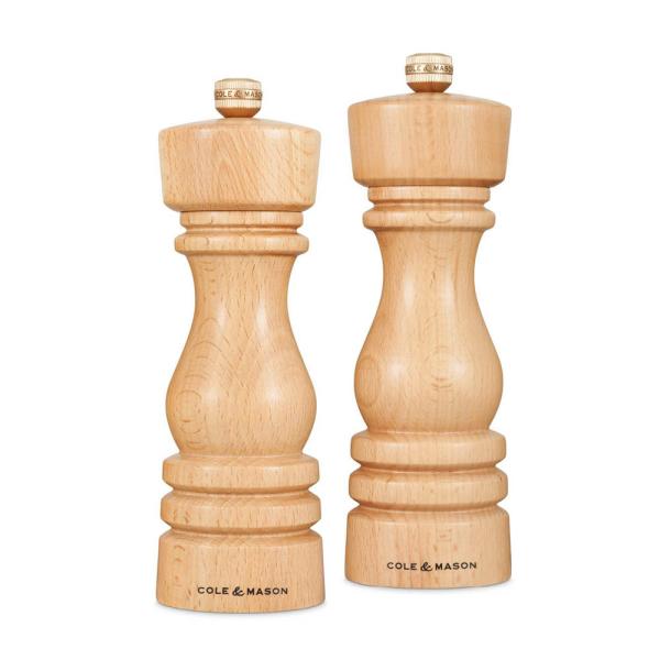 Cole & Mason London Salt- och Pepparkvarnset 18 cm Natur