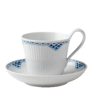 Royal Copenhagen Princess Kopp med högt handtag + fat 24 cl