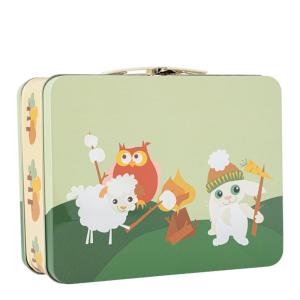 Blafre Lille Kanin På Tur plåtväska 19x16 cm grön