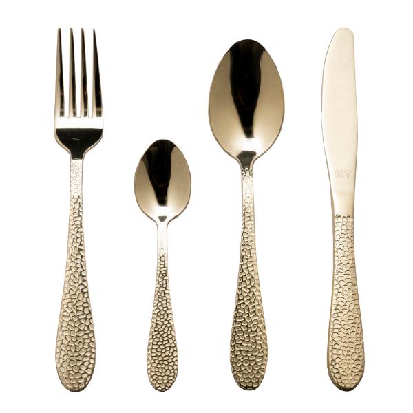 Vargen & Thor Frost Aura bestickset 16 delar guld