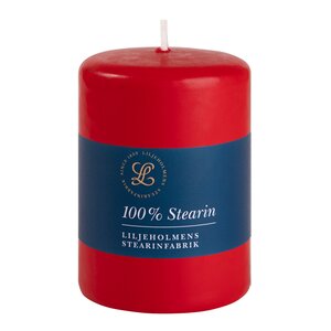 Liljeholmens Blockljus stearin 6,8x10 cm röd