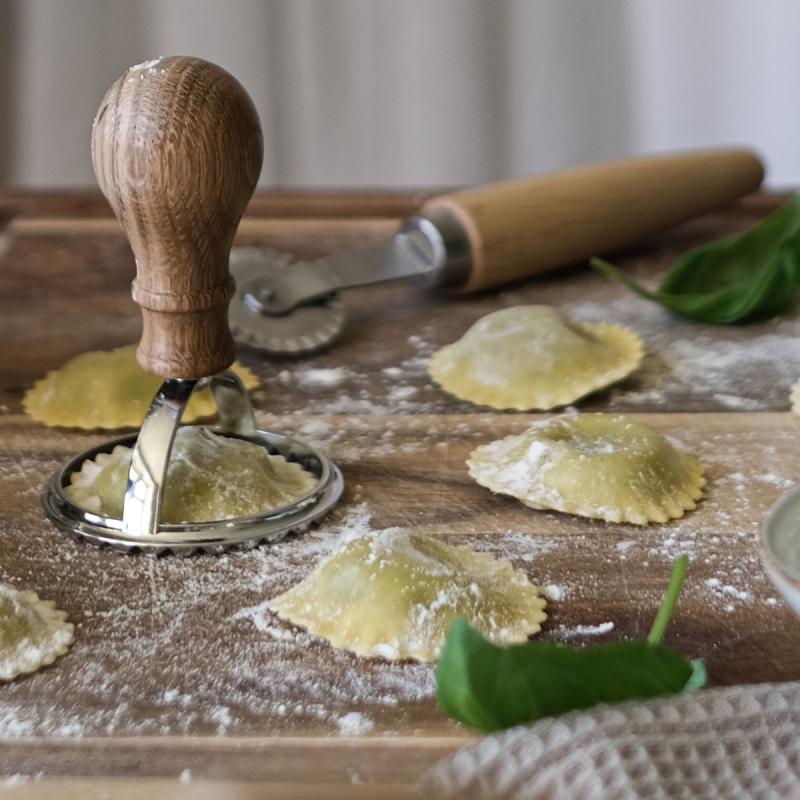Modern House Pasta La Vista raviolistämpel rund 6,5 cm natur/blank