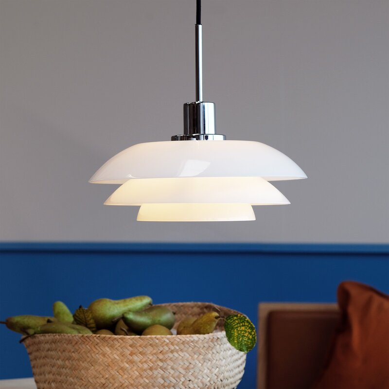 Dyberg Larsen, DL31 pendellampa 15 cm opal/krom - Kitch'n