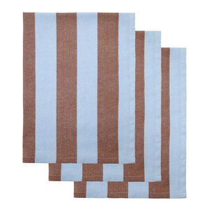 House Doctor Cook kökshandduk i bomull 75x55 cm 3-pack ljusblå/brun