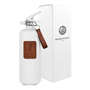 SOLSTICKAN Brandsläckare 2 kg Vit/Läder Mörkbrun