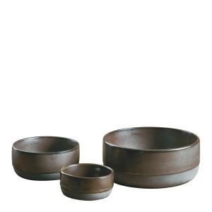 Aida Raw Skålset 3 delar 19,5 cm Metallic Brown