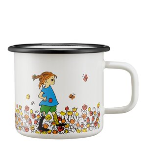 Muurla Be more Pippi emaljmugg 37 cl beige