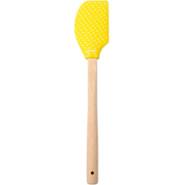 Spatel M/Träskaft 21 cm Gul