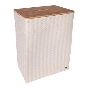 Handed By Grand superb tvättkorg med lock 44x31x60 cm champagne