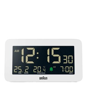 Braun Väckarklocka digital 13,5 cm vit