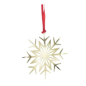 Pluto Julpynt snöflinga 8 spetsar guld
