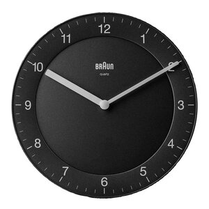 Braun Väggklocka analog Ø 20 cm svart